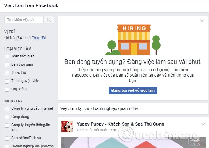 tìm việc làm bán thời gian part time